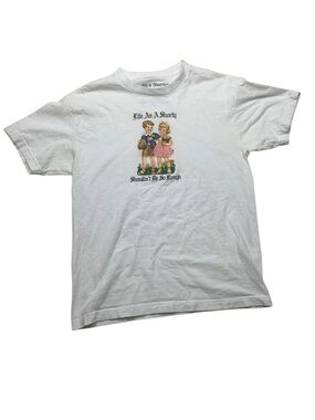 Zumiez 40s & shorties unisex size medium White Tee classic funny Retro Graphic